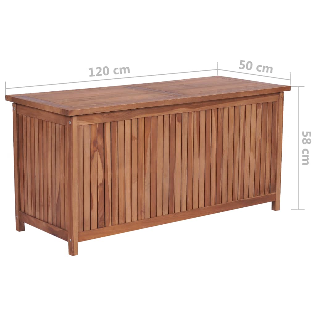 vidaXL Patio Storage Box Deck Box Garden Outdoor Cabinet Chest Solid Wood Teak