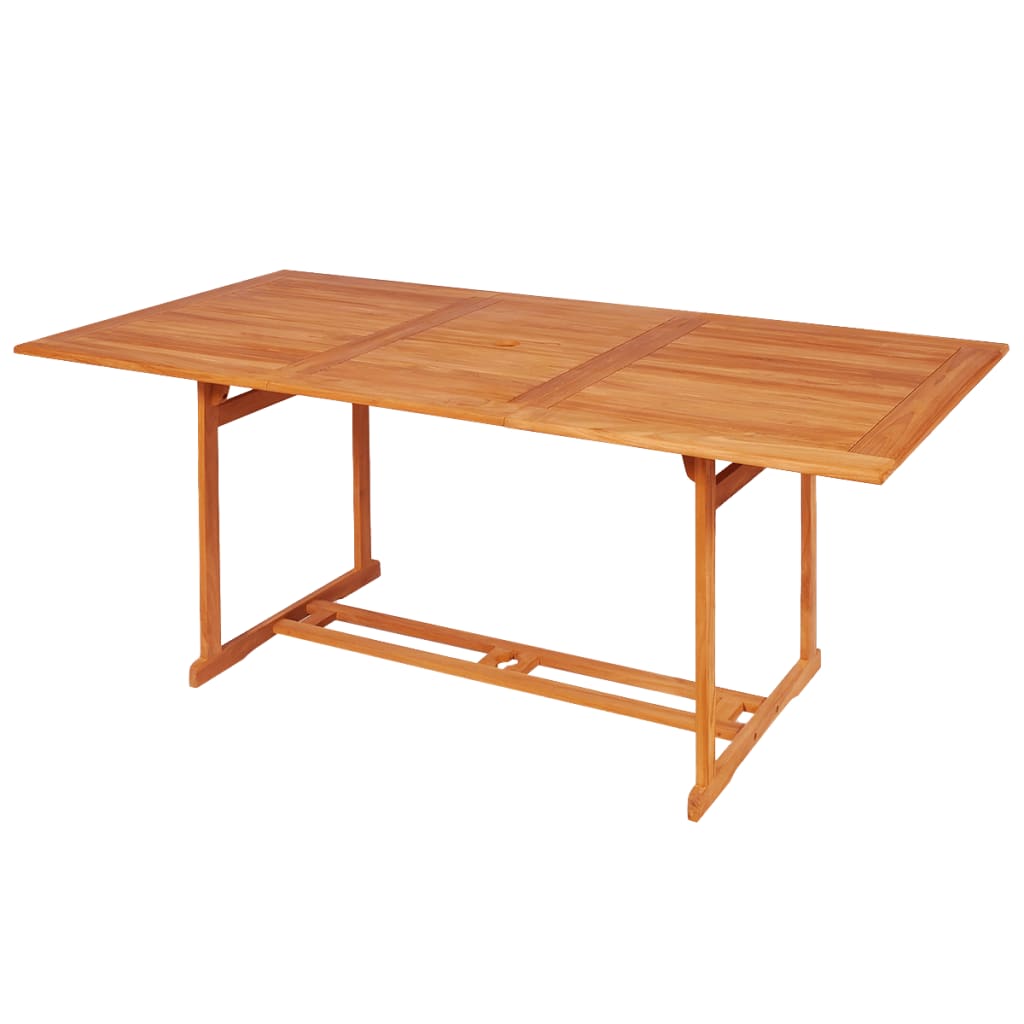 vidaXL 7 Piece Patio Dining Set with Cushions Solid Teak Wood Gray