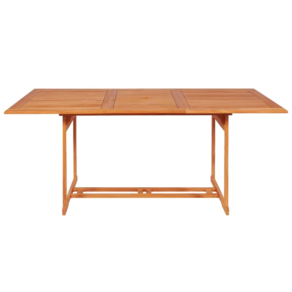 vidaXL 7 Piece Patio Dining Set with Cushions Solid Teak Wood Gray