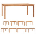 vidaXL Outdoor Dining Table Patio Table Garden Porch Furniture Solid Teak Wood